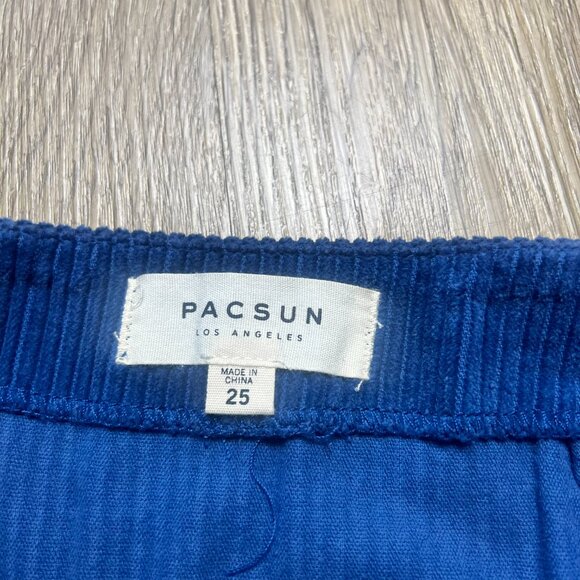 PacSun Skirt Size 25 Corduroy Y2K Western Mini High Rise Front A-line Button - Picture 3 of 5